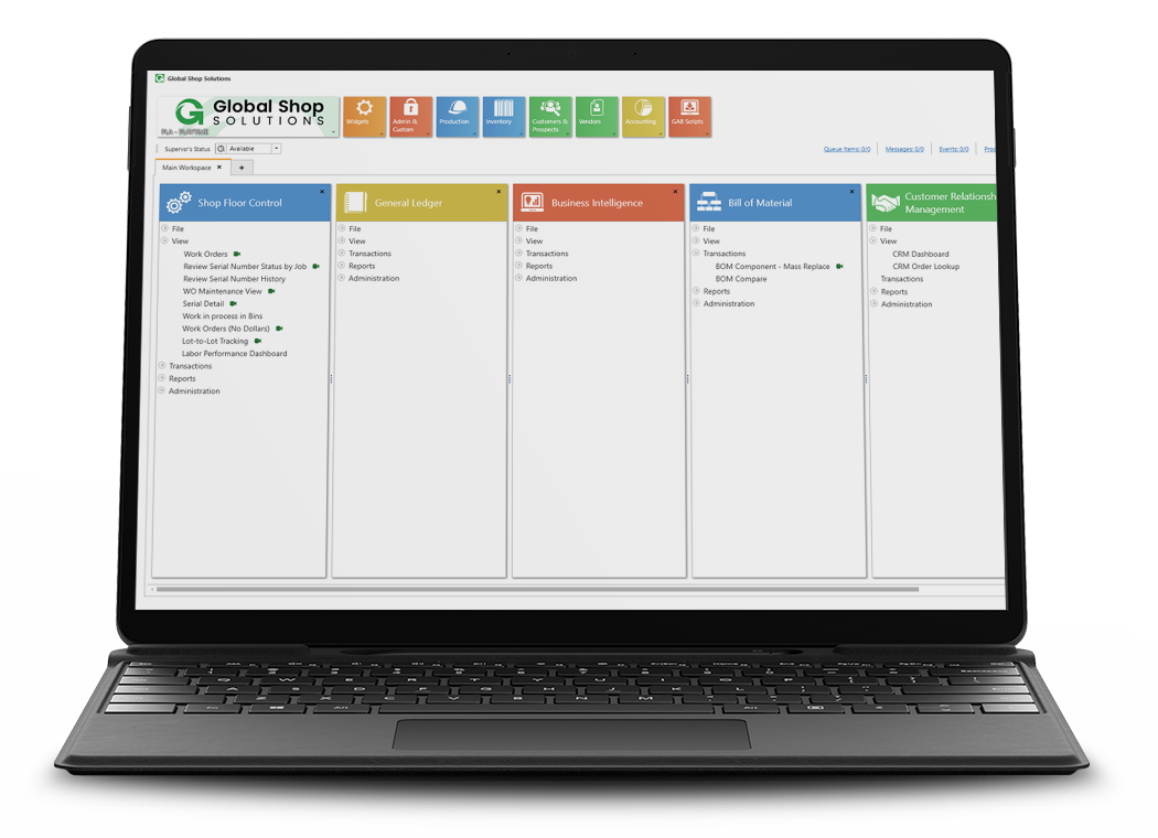 ERP Software Screenshot